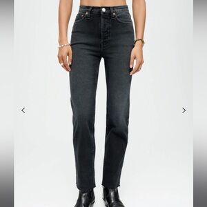RE/DONE Comfort Stretch Hight Rise Stove Pipe Jeans